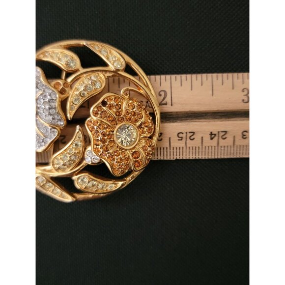 Thomas Palmer SWAROVSKI Brooch Pin Gold Tone HARMONY GARDEN OF TRANQUILITY 2001 - Picture 5 of 5